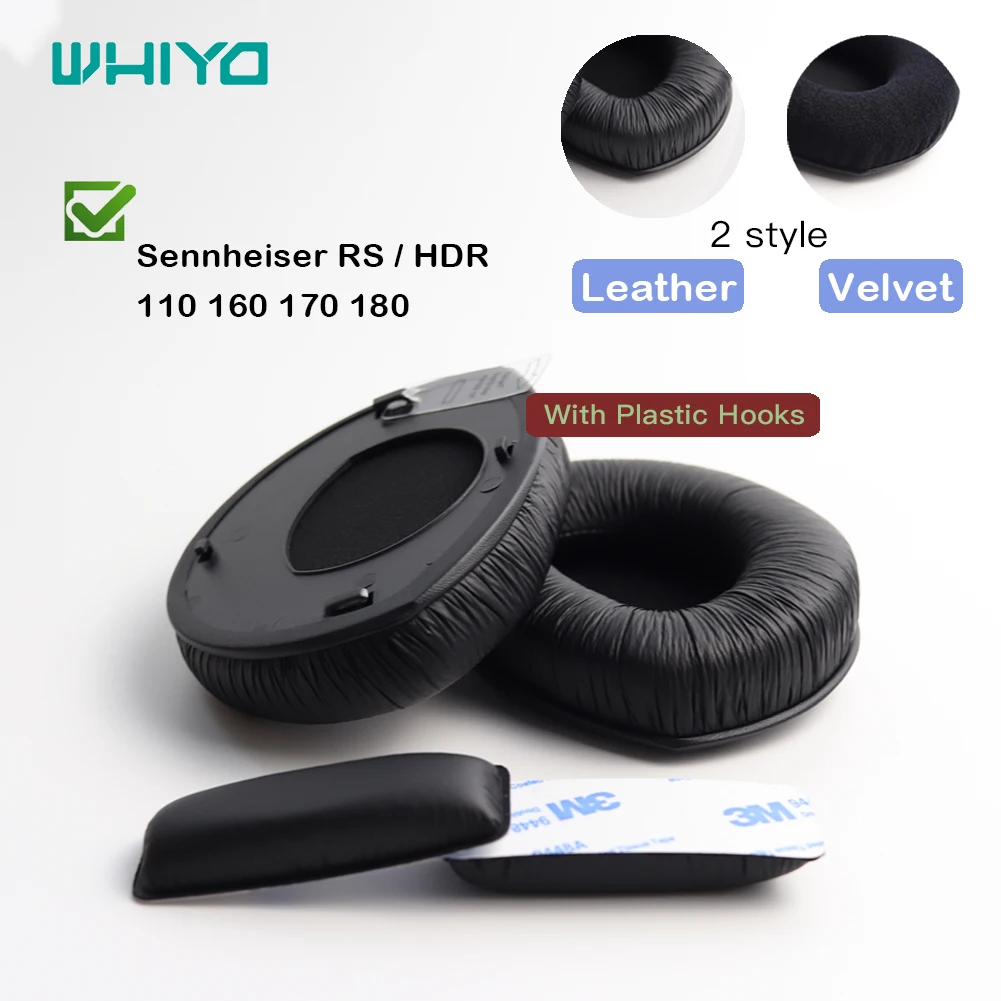 Whiyo Replacement EarPads With Plastic Hooks for Sennheiser RS110
