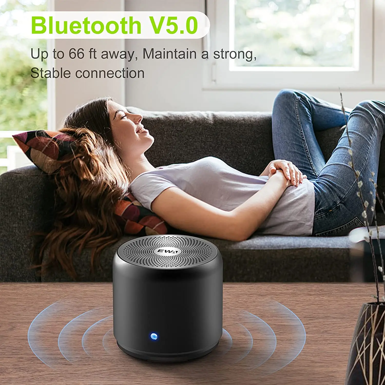 best speakers EWA A106Max TWS Loud Bluetooth Speakers Extra Deep Bass 8W HD Sound  Volume Wireless  Bluetooth 5.0 ，1200mAh 12 Playtimes loudest bluetooth speaker