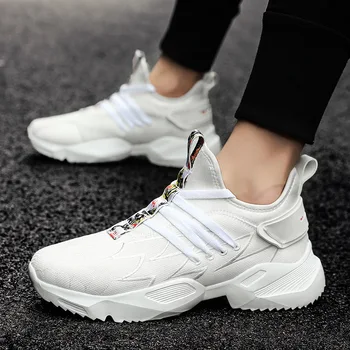 

Fashion Shoes 2019 Men Casual Shoes Tenis Masculino Adulto Breathable Men Sneakers Black White Lace-Up Male Trainer Ayakkabi 18