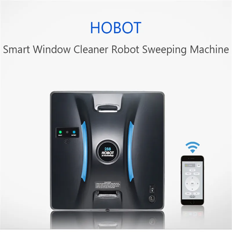

HOBOT 288 Household Smart Window Cleaner Robot Sweeper High Suction Wet Dry Wiping Smart Automatic Robotic Window Vacuum Cleaner