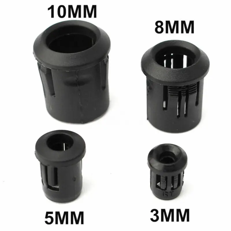 LED Lamp holder 3mm 5mm 8mm 10mm LED black Plastic Shell for LED Lamp light diode Pre-wired Holder Black Clip Bezel Socket Mount