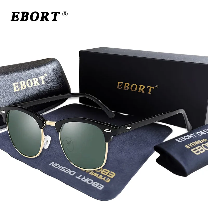 Бренд EBORT дизайнерские поляризованные солнцезащитные очки мужские женские