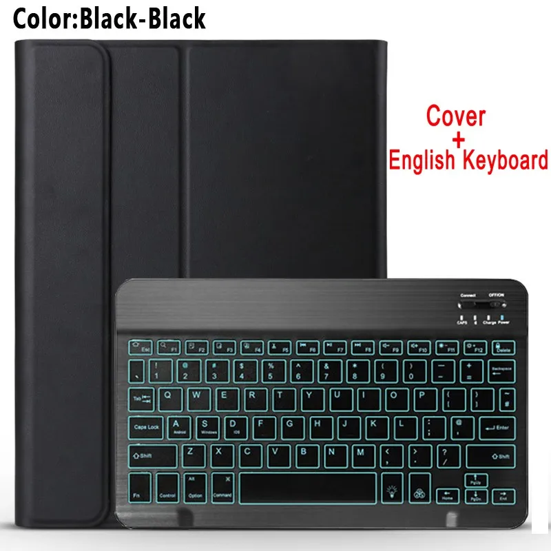 black-black Клавиатура с подсветкой чехол для samsung Galaxy Tab S6 10,5 SM-T860 SM-T865 T860 T865 корпус клавиатуры для samsung Tab S6 10,5 крышка - Цвет: black-black