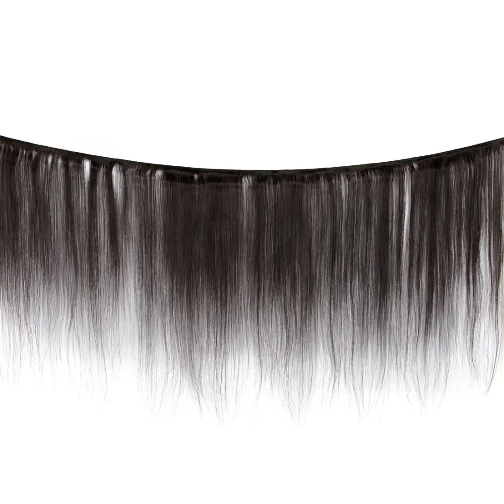 Индийские человеческие волосы Remy для наращивания, прямые волосы пряди с фронтальной 13X4 кружева ЛОБНЫЙ с детскими волосами предварительно вплетаемые Пряди человеческих волос для наращивания