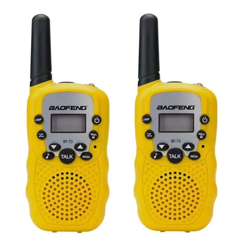 Цвет: желтый 2 шт. BF-T3 UHF462-467MHz 8-канальный сетевой видеорегистратор Портативный двухсторонняя 10 мелодий звонка радио приемопередатчик для детей радио Kid иди и болтай Walkie Talkie - Цвет: Цвет: желтый