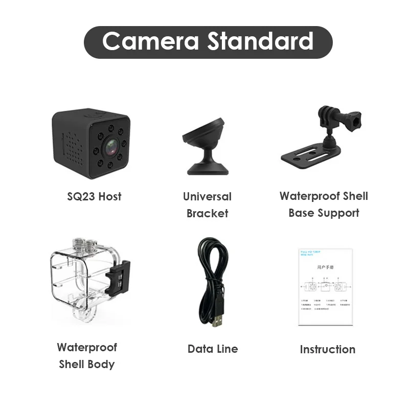 SQ23 Black SQ23 WiFi мини-камера Маленькая Gizli Kamera HD 1080P видеокамера микро ночное видение Camaras DVR рекордер поддержка Скрытая TF карта - Цвет: SQ23 Black