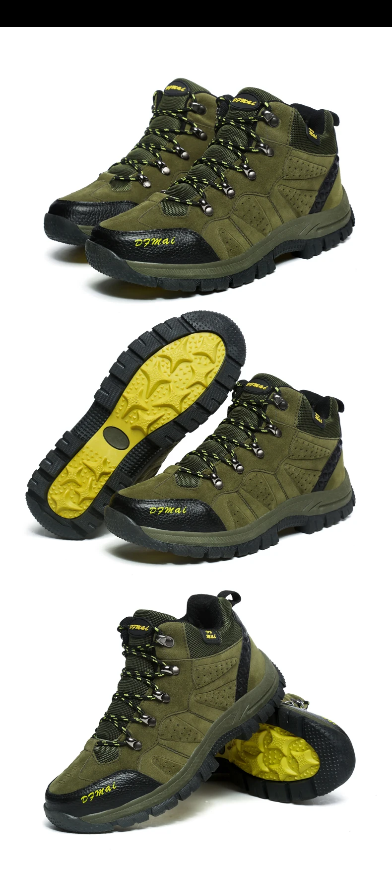 Открытый Пеший Туризм обувь Для мужчин большой Размеры с высоким берцем водонепроницаемая обувь Для мужчин зимняя мужская обувь для альпинизма женские нескользящие тапочки из натуральной кожи; зимние прогулочные ботинки