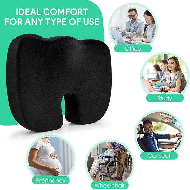 Gel Enhanced Seat Cushion Non-Slip Orthopedic Memory Foam Coccyx Seat  Cushion for Tailbone Pain Office Chair Seat Car Cushion - China Seat Cushion  and Car Seat Cushion price