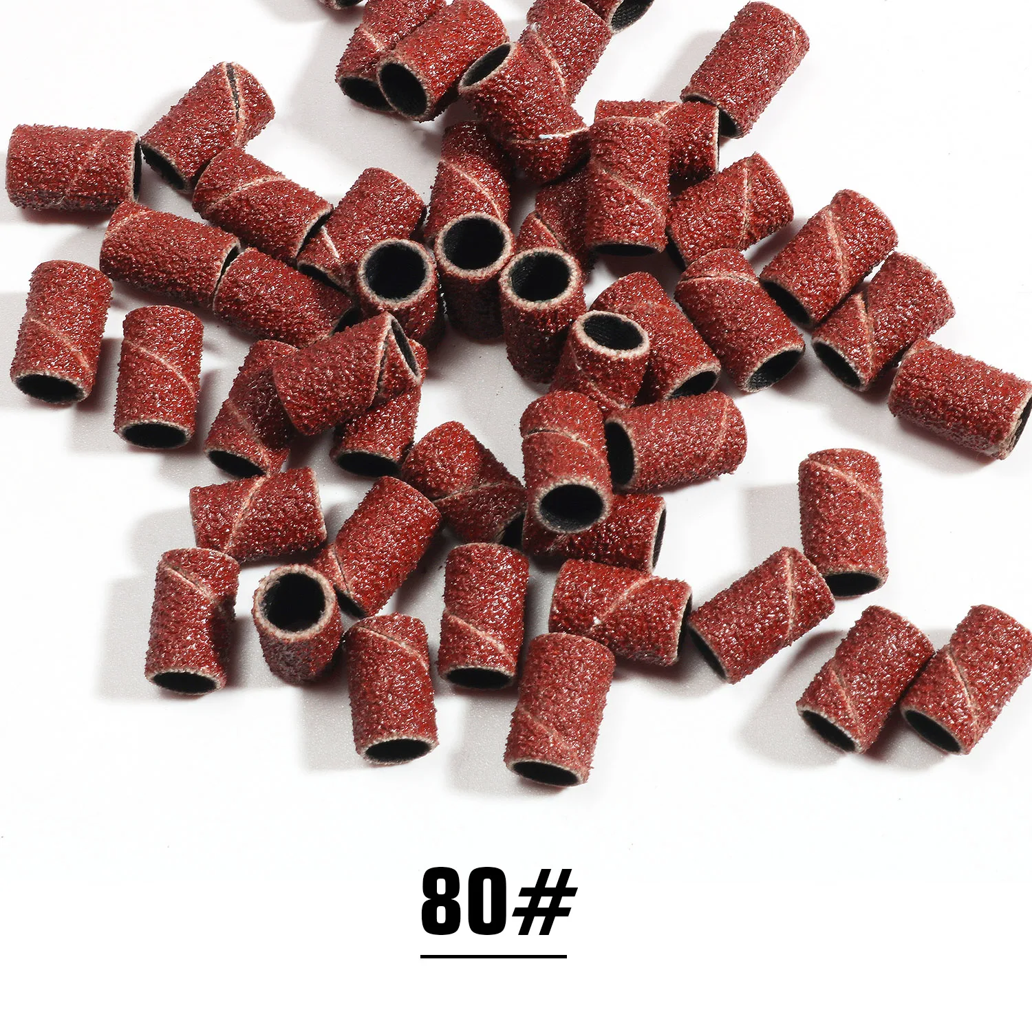 50Pcs /100pcs Nail Sanding Ring Nail Art Sanding Bands Sand Circle Nail Electric Drill Machine Grinding Sand Ring Bit Nail Art