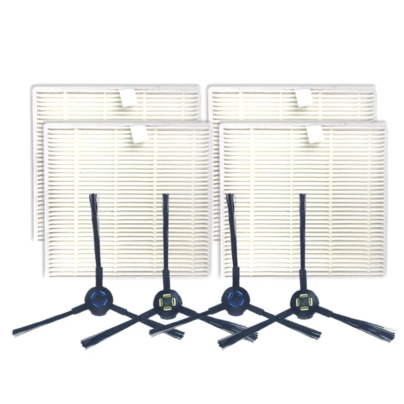 

1 Set Robot Vacuum Cleaner Parts Side Brushes +Filter Net for Chuwi Ilife V8S V80 Robotic Cleaner Sweeping Replacement Part Filt