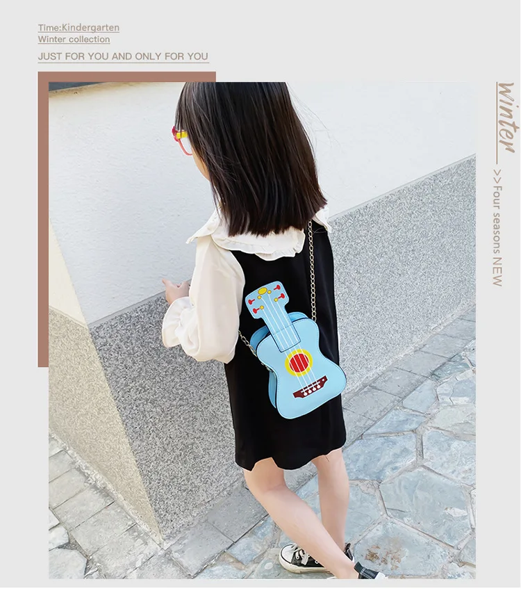 

Guita Pattern Printing Kid's Bag Fashion Design for Children Crossbody Bag Kids Backpack Children School Bags For Boys And Girls