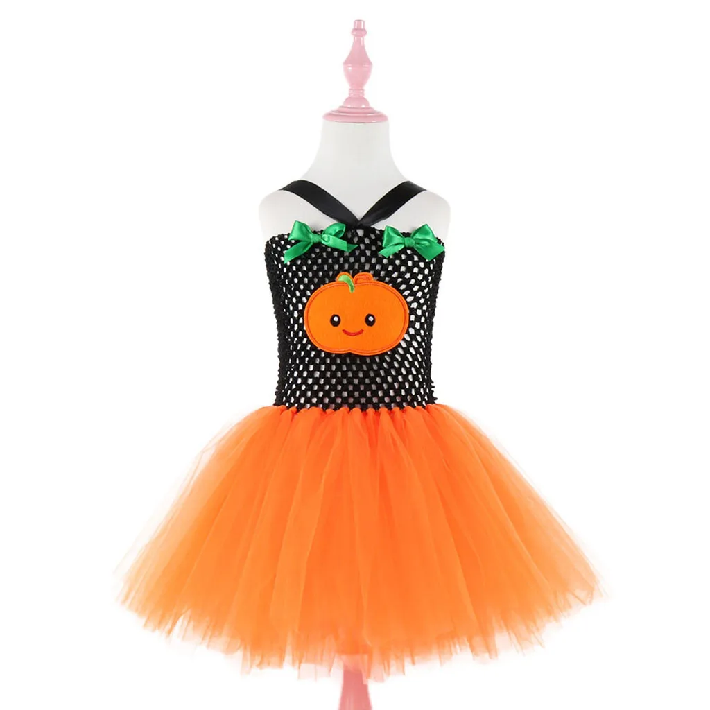 Очень милые платья для девочек на Хэллоуин Одежда для младенцев праздничный костюм платье-пачка для девочек, косплей, вечеринка, Хэллоуин