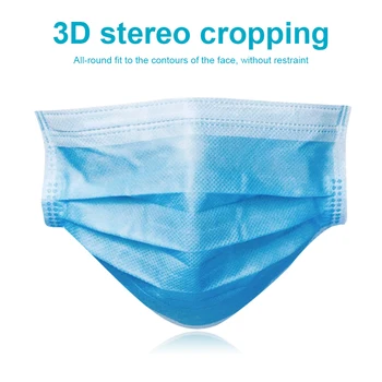 

Disposable Face Masks 20/50/100PCS 3-layer Masks Anti-Dust 3 Filter against Droplet Mouth Face Mask Earloop protection