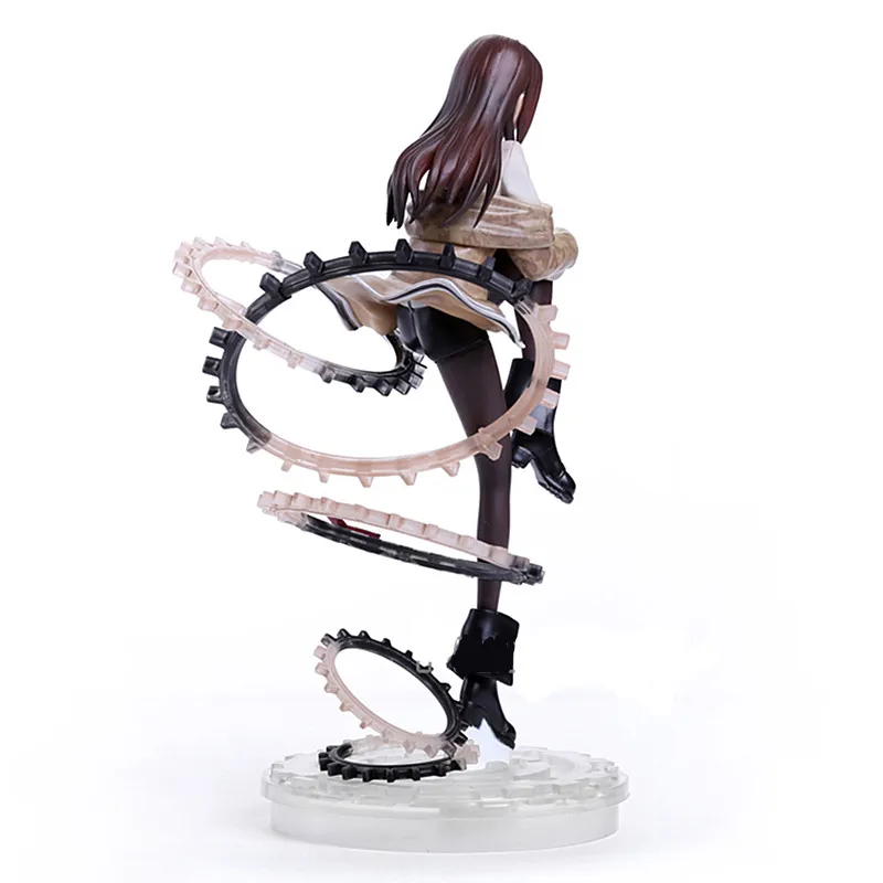 24 см аниме Makise Kurisu Steins Gate Сексуальная элегантная девушка ПВХ фигурка игрушка кукла Коллекция Модель Brinquedos Фигурки подарок A233