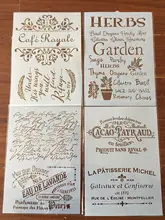 Pochoirs lettres de l'alphabet pour le scrapbooking, art décoratif, album de coloriage, peinture, taille A4, ensemble de 4 pièces,
