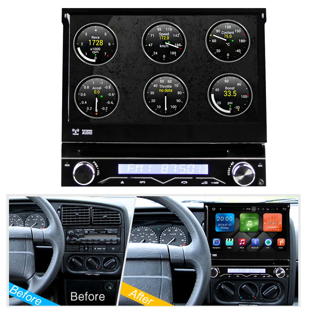 Автомагнитола Eunavi DTA7851 1DIN Android 10 GPS Wi Fi MP3 4 + 64 ГБ|Мультимедиаплеер для авто| |