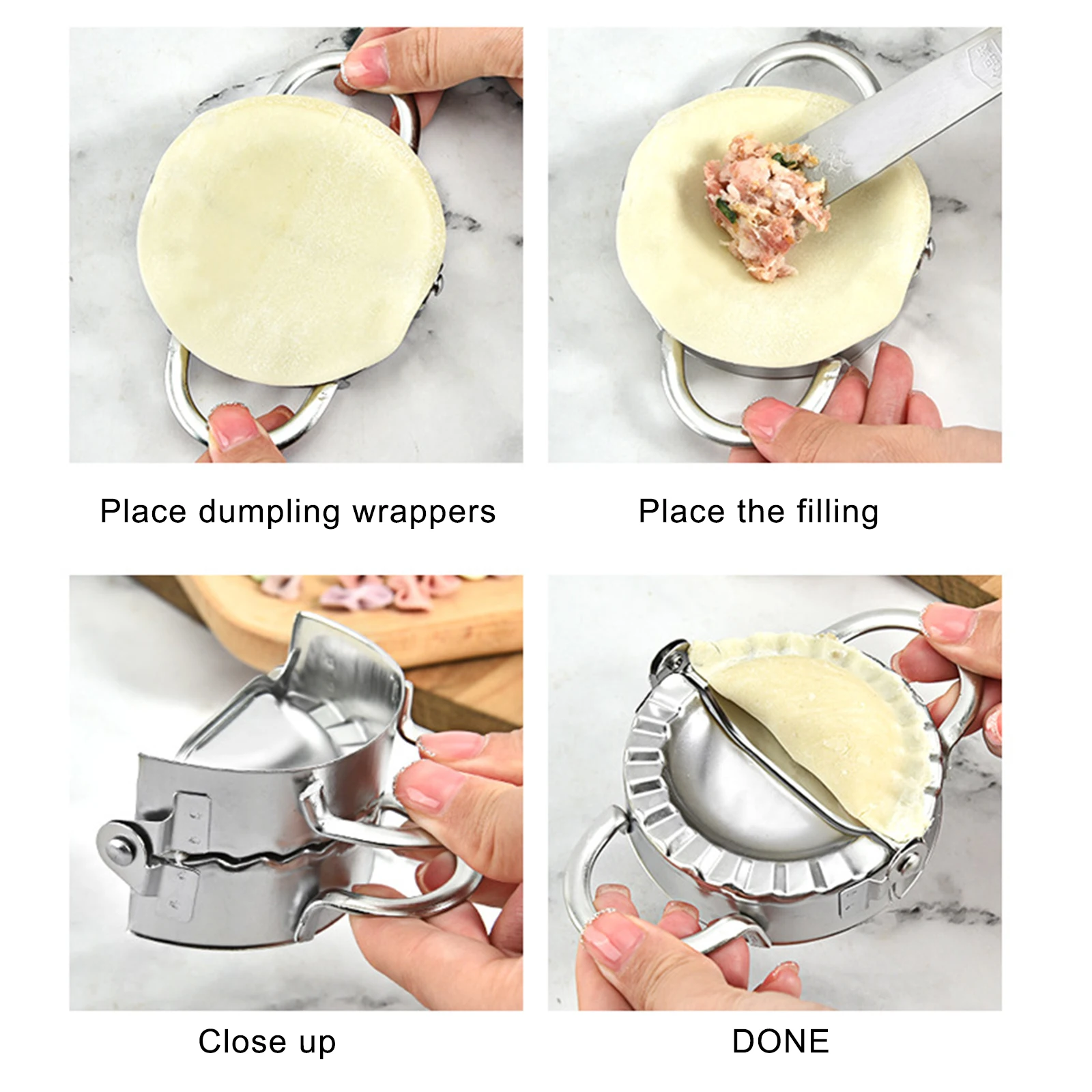 304 Stainless Steel Dumpling Mold Dough Press Cutting Machine Peeling Kit Dumpling Peeling Machine Kitchen Gadgets dumpling maker