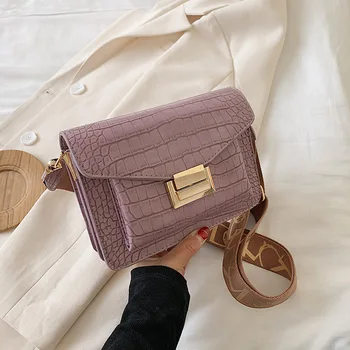 

Female bag small bag 2020 retro small square bag wide shoulder strap female bag summer fashion crossbody bag