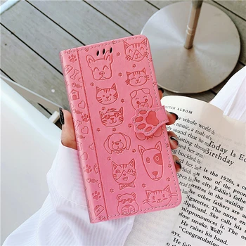 

For Huawei P40 P30 Lite E Pro Lovely Cat Wallet Stand Leather Flip Book Case Cover on For Huawei P40 P Mate 30 Lite Pro Funda