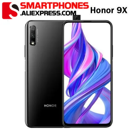 Смартфон Honor 9X глобальной версии 4 Гб 64 ГБ двойная камера 48 МП графический
