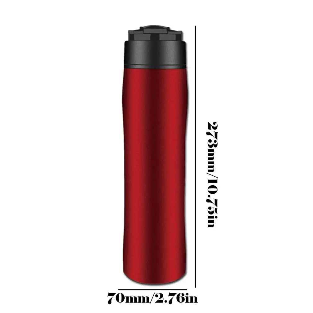 Portable Stainless Steel Pressure Pot Coffee Filter Insulation Cold French Travel Creative Gift Cup Filter Tea Cup