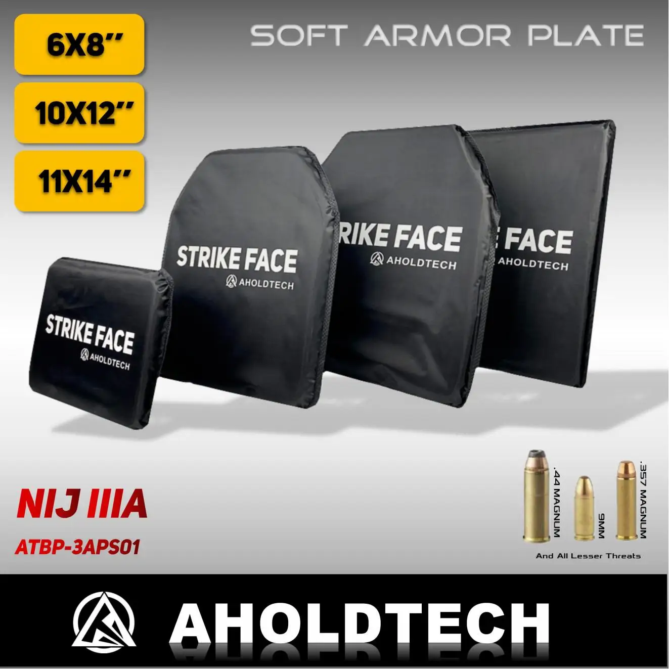 Aholdtech NIJ IIIA Soft/Hard Bulletproof Plates Ballistic Vest