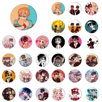 

6Pcs Japan Anime Jibaku Shounen Hanako-kun Nene Yashiro Teru Minamoto Hanako Cosplay Toilet-Bound Hanako-kun Brooch Pin