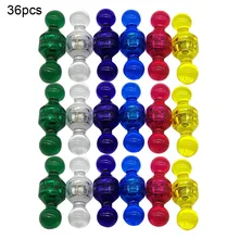 36 шт./компл. Цвет случайно Портативный пуш-ап Магнит Классная карта для доски прозрачный акриловый Офис Календари подарок