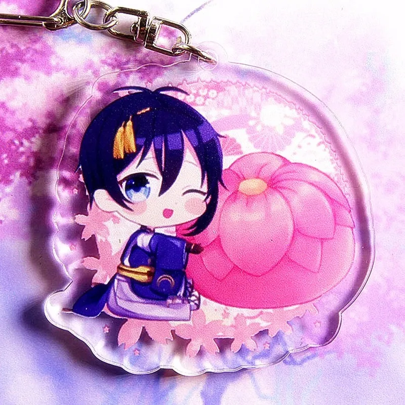 Мультфильм Аниме Touken Ranbu онлайн Monoyoshi Sadamune акриловый брелок для ключей Женский Детский милый брелок для ключей для девочек Llavero