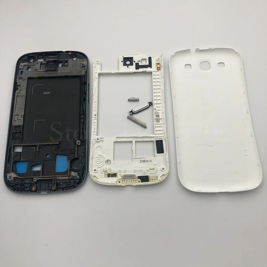 Полный Корпус чехол запасные части для samsung Galaxy S3 SIII i9300 i9305 9300 Передняя средняя рамка задняя крышка