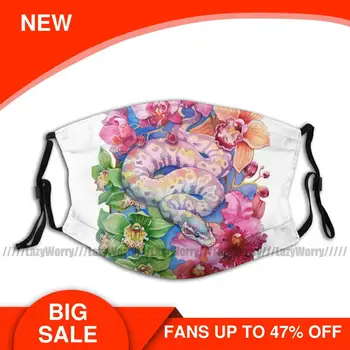 

Snake Mouth Face Mask Year Of The Snake Facial Mask for Adult Polyester Cool with 2 Filters Mask