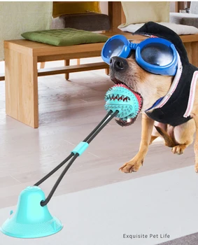 

Pet Dog Toys Silicon Suction Cup Tug Dog Toy Dogs Push Ball Toy Pet Leakage Food Toys Pet Tooth Cleaning Dogs Toothbrush Brush