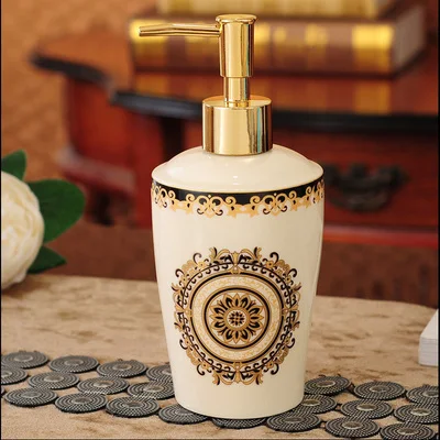 Style 4 Дозаторы для мыла, керамическая эмульсия, дозатор, портативные дозаторы для мыла, духи, гель для душа, бутылка для шампуня 400 мл - Цвет: Style 4