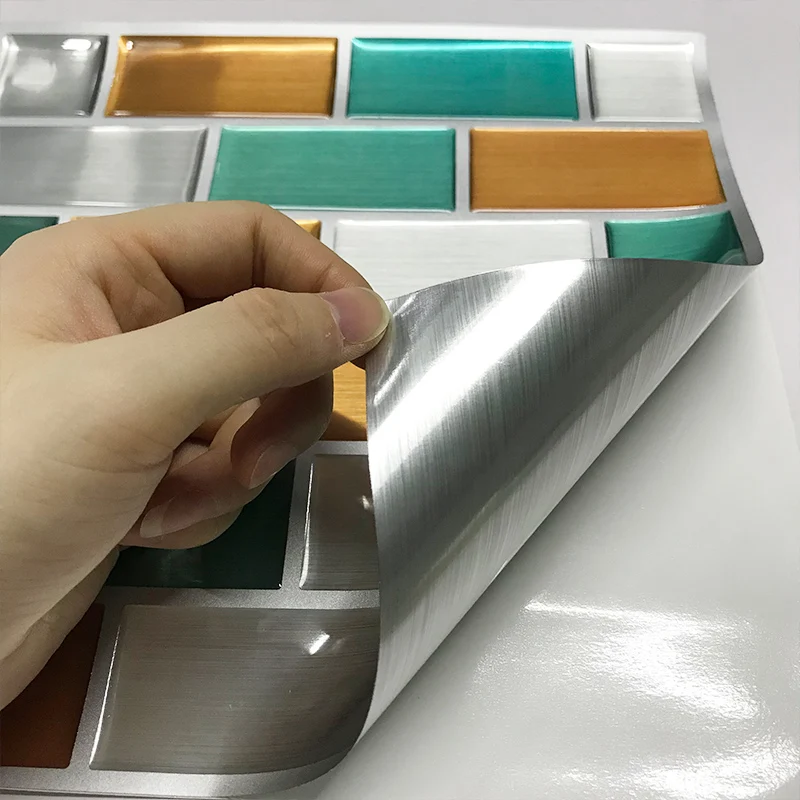 Wootile Backsplash самоклеющиеся виниловые влагостойкие обои-Размер 22x22cmDIY3D мозаичная плитка кухня, обои для ванной комнаты(2 шт
