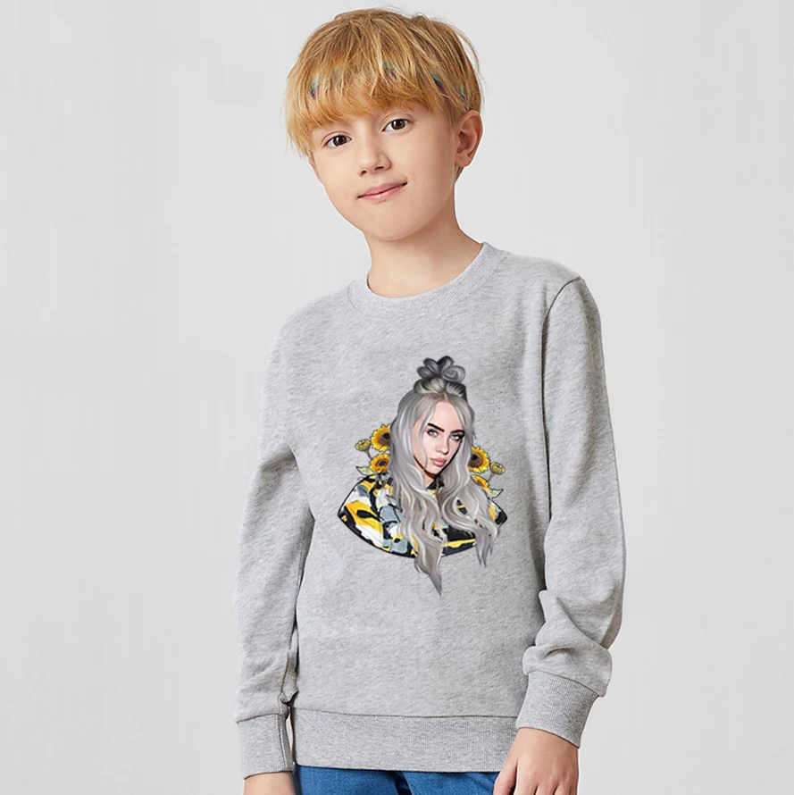 996h-bj-11-22-3 Billie Eilish/толстовки с капюшоном; детская одежда для малышей; сезон весна-осень; детская толстовка с капюшоном для мальчиков; свитер с длинными рукавами для младенцев - Цвет: 996h-bj-11-22-3