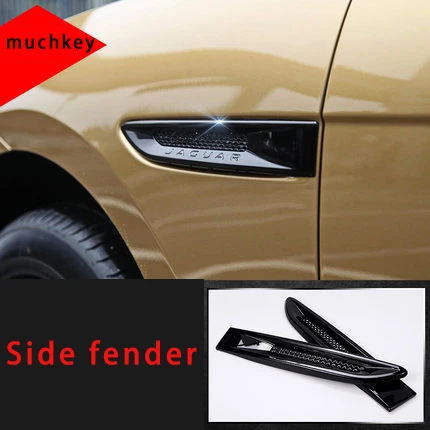 side fender Для Jaguar f-pace боковое крыло черная формовочная отделка 2шт - Цвет: side fender