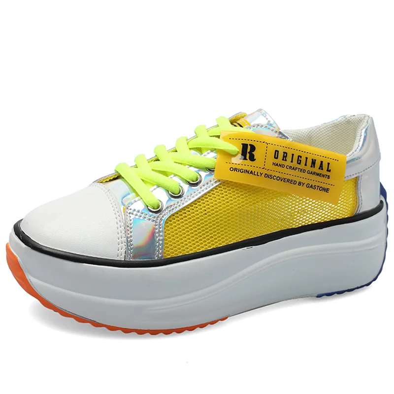 fashion women platform casual shoes mixed colors designer ladies breathable sneakers summer chunky female mesh flats for woman (13)