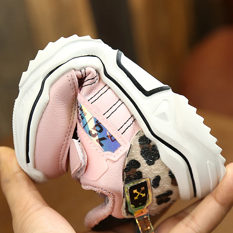 Kids Sneakers Leather Running Shoes Boys Children's Sports Shoes Fashion Student Child Girls Leisure shoe SYY015