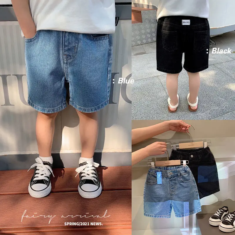 New Shorts Denim Thin Short Trousers Children Short Jeans Kids Baby Stretch Boardshorts Boy Summer Shorts Staright Jeans kids shorts