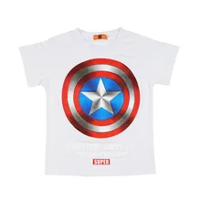 Г., Детская футболка с короткими рукавами Новая Стильная летняя футболка с короткими рукавами для мальчиков чистый хлопок, принт с героями мультфильмов, Америка