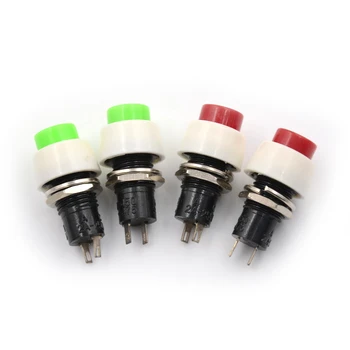 

2pcs/lot New 2pin Rounded Power Self-locking Panel Amount ON/OFF Push Button Switch 2A 250V AC Rocker Switch