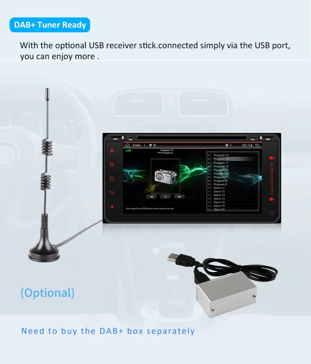 Sale Bosion 2 din Android 9.0 car radio gps for Toyota Old Corolla Universal radio wifi BT DAB+ Capacitive 6.2 inch car DVD player 14