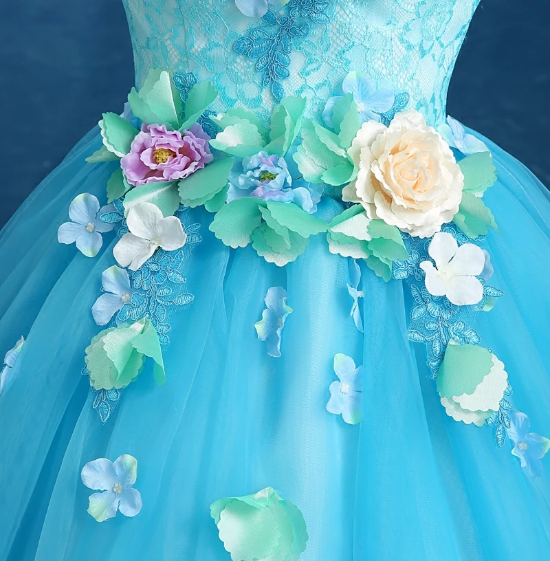 Gryffon Quinceanera Dress Strapless Party Prom Ball Gown Sweet Floral Print Studio Dress Solo Costume Quinceanera Dresses