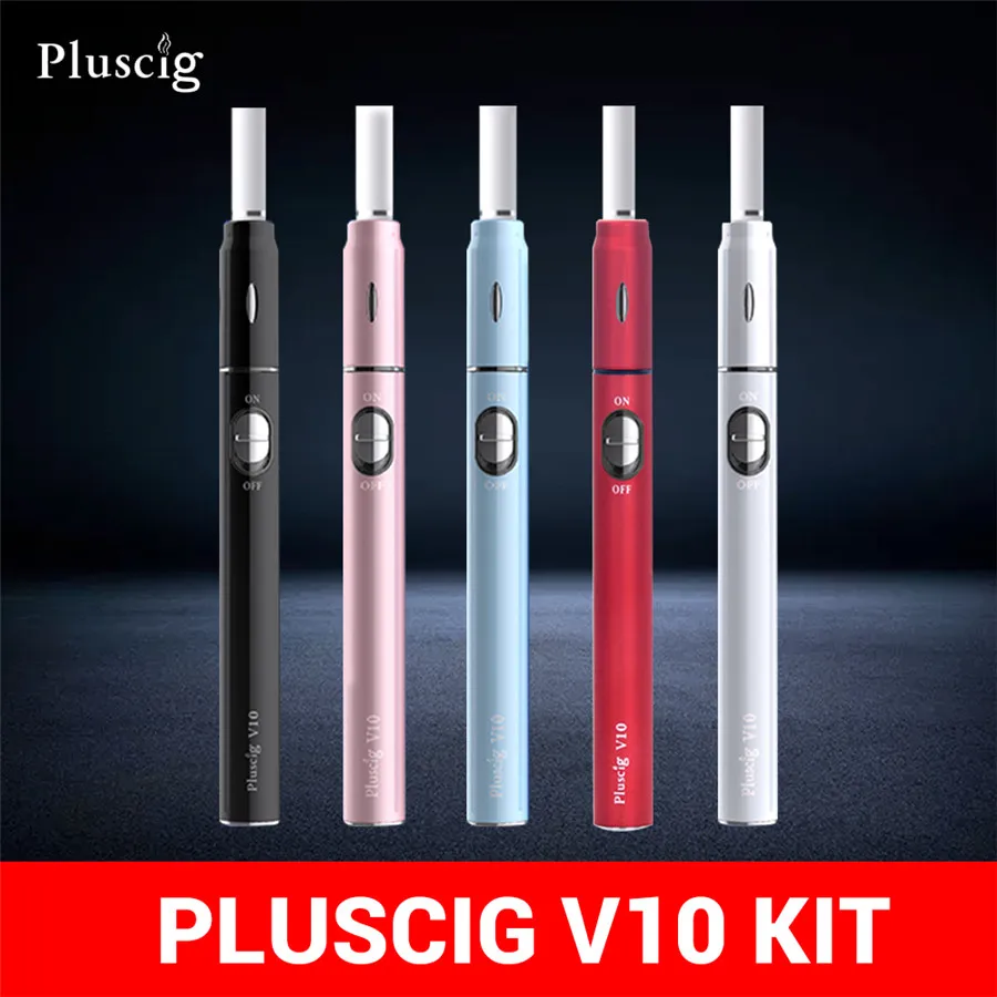 Cigarrillo electrónico IQO Pluscig V10, batería de 900mah, cigarrillo electrónico, caja de Vaporizador para tabaco y hierbas secas