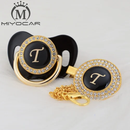 Элегантная Серебряная пустышка и пустышка с надписью «BLING name», пустышка без бисфенола, уникальный дизайн SGS pass LT - Цвет: LT-4  0-6M