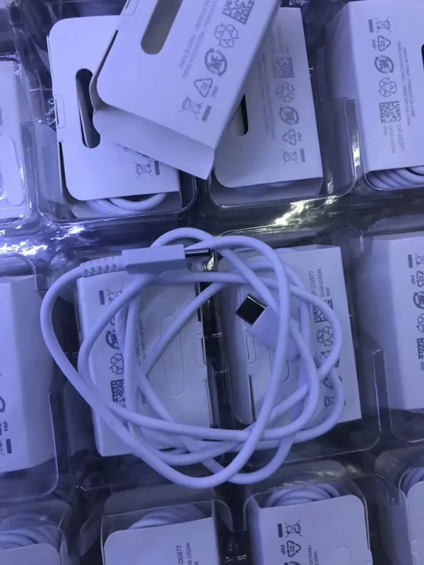Черно-белый usb type-C-USB C кабель для samsung Galaxy S10 Note 10 Поддержка PD QC3.0 Быстрая зарядка для устройств type-C