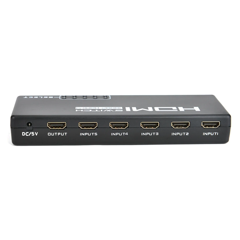 Профессиональный HDMI разъем с дистанционным управлением мини для HD tv 5 вход 1 выход высокая скорость преобразования DVD твердый сплиттер ABS
