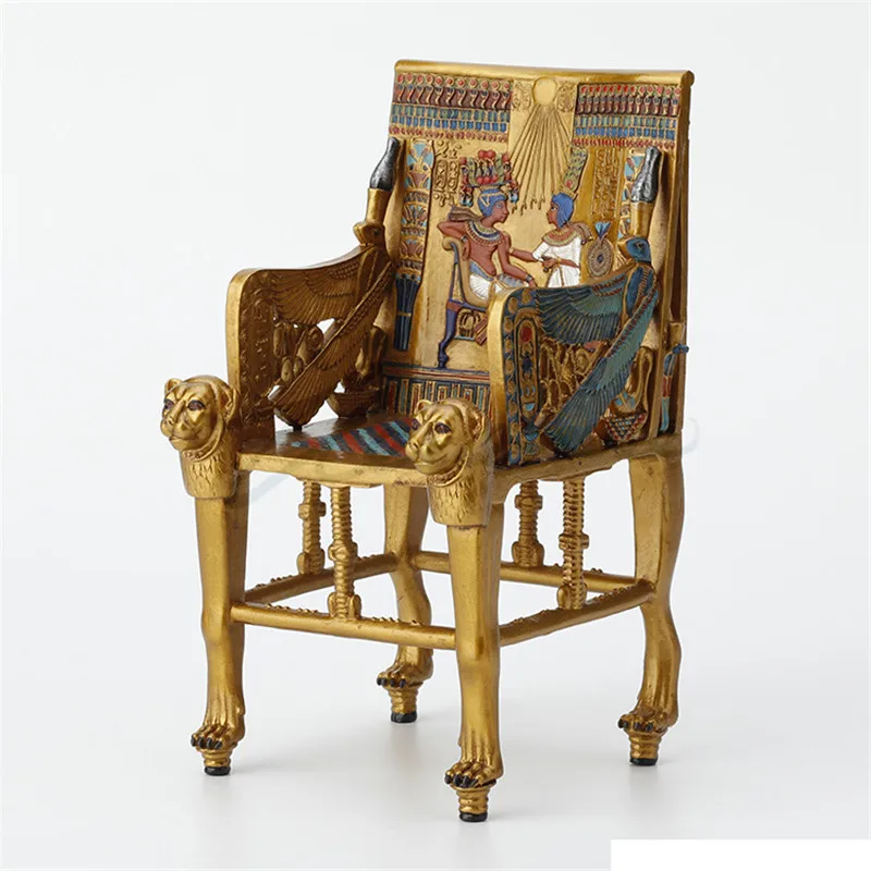 Древний Египетский Королевский стул Художественная Скульптура фигурка креативные изделия из смолы украшения для дома подарок на день рождения R3680