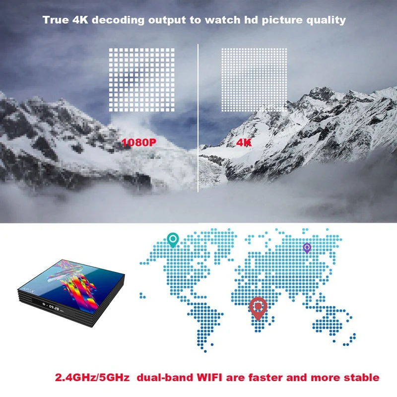 Мини ПК Смарт ТВ коробка Android 9 0 2G/16G четырехъядерный 1 Ghz 2 4G Wifi с портом Rj45 Usb3.0 Hdmi Tf