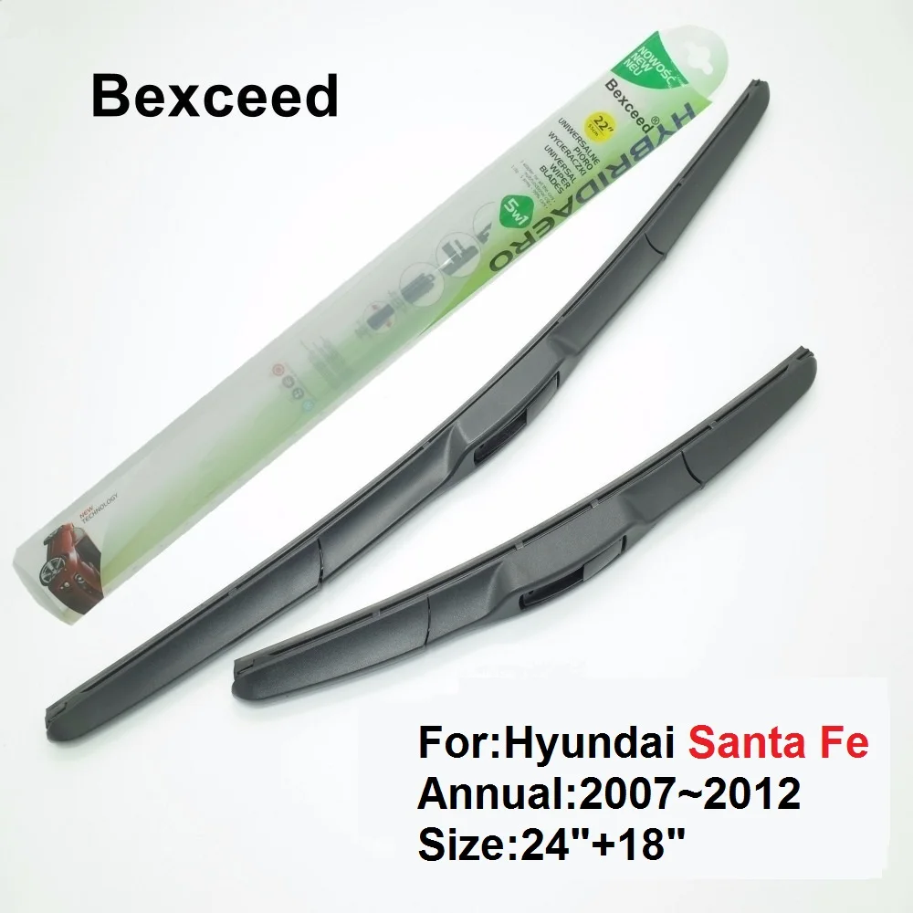 Wiper Blade for Hyundai Santa Fe 24"+18" Bexceed of Rubber Car